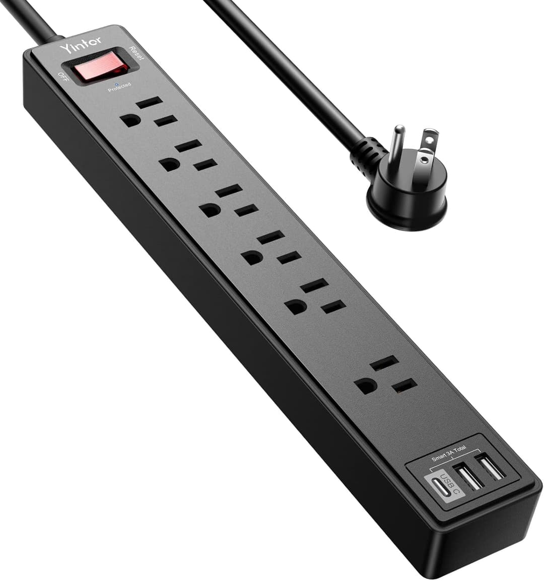 Yintar Surge Protector, 6 ft, Power Strips