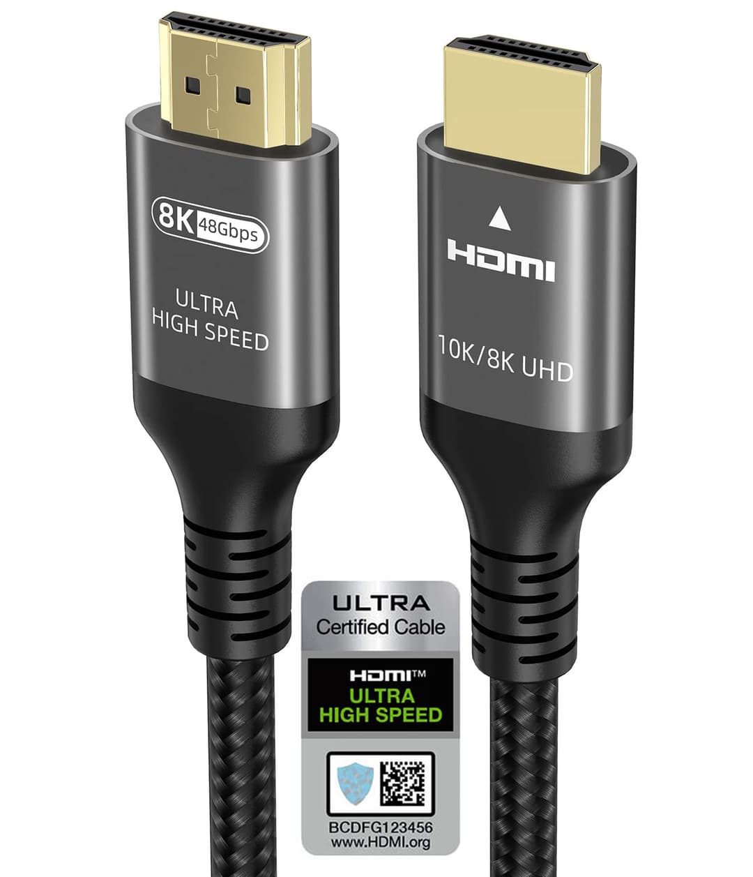 Ubluker Certified HDMI 2.1 Cable, 6.6 ft, HDMI Cables